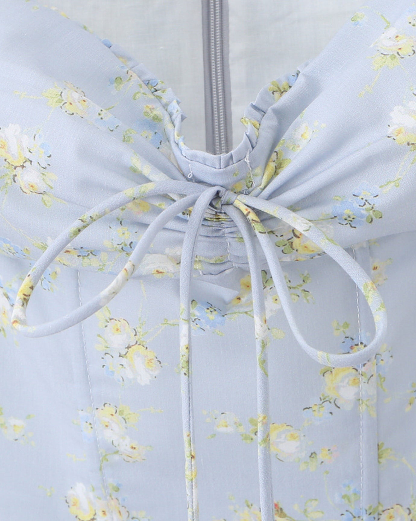 Midi-Kleid im Blumenmuster (Französischer Stil)