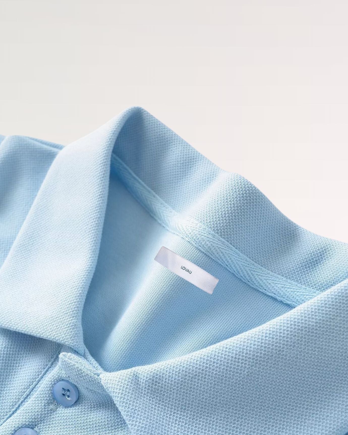 Classic rib-knit sleeve cuffs and hem on Old Money Polo Woman