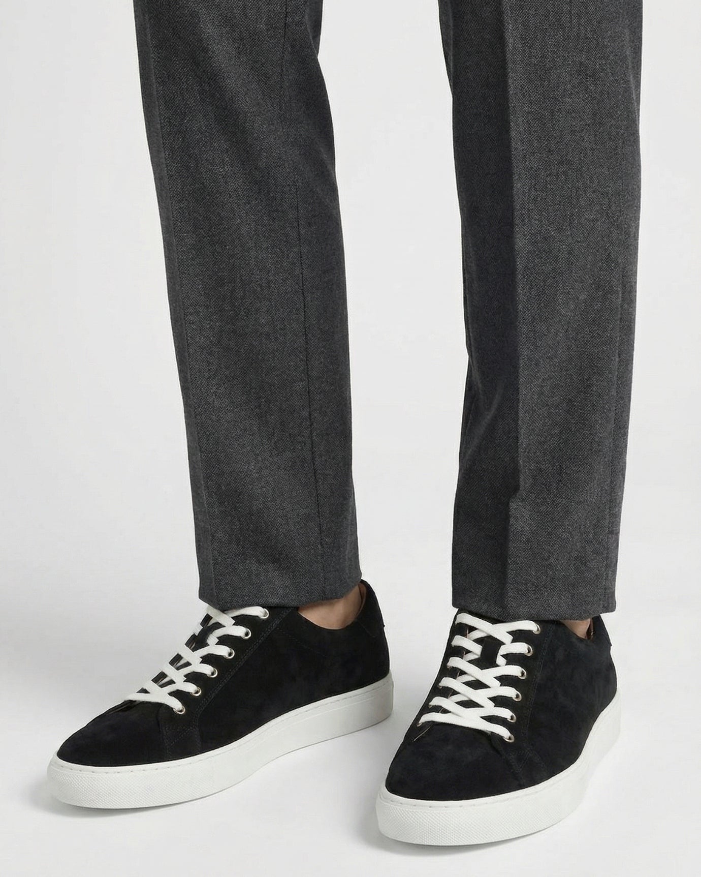 Florence Black Suede Genuine Leather Cowhide Shoes