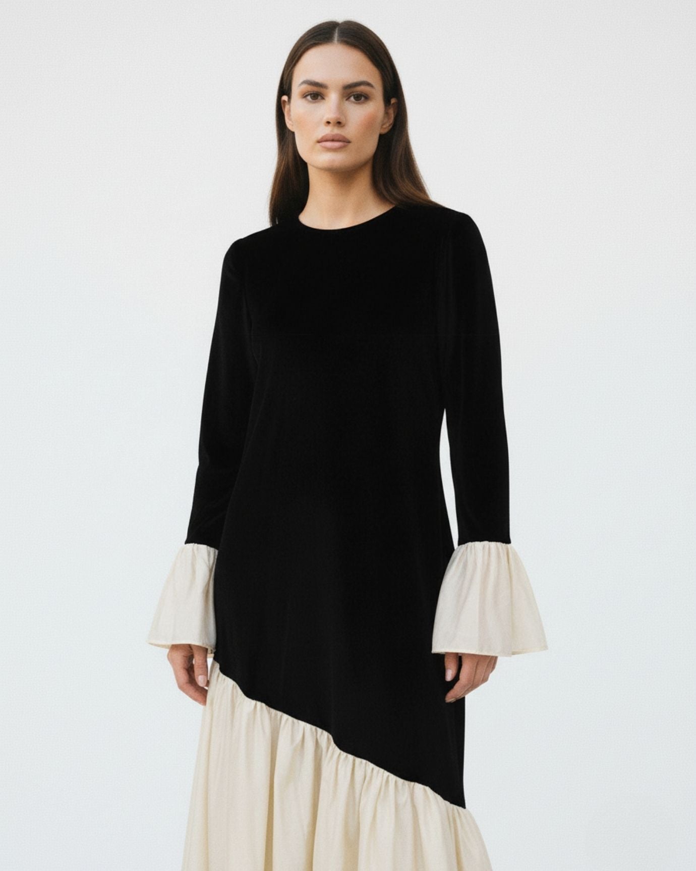 Vestido de terciopelo de diseñador estilo Old Money