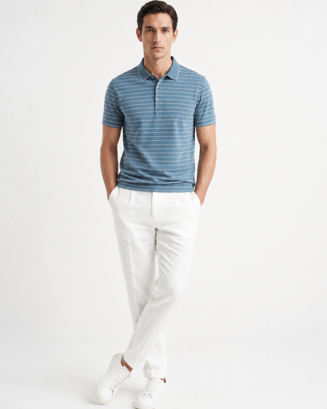 High End Acetate Mulberry Silk Blend Polo