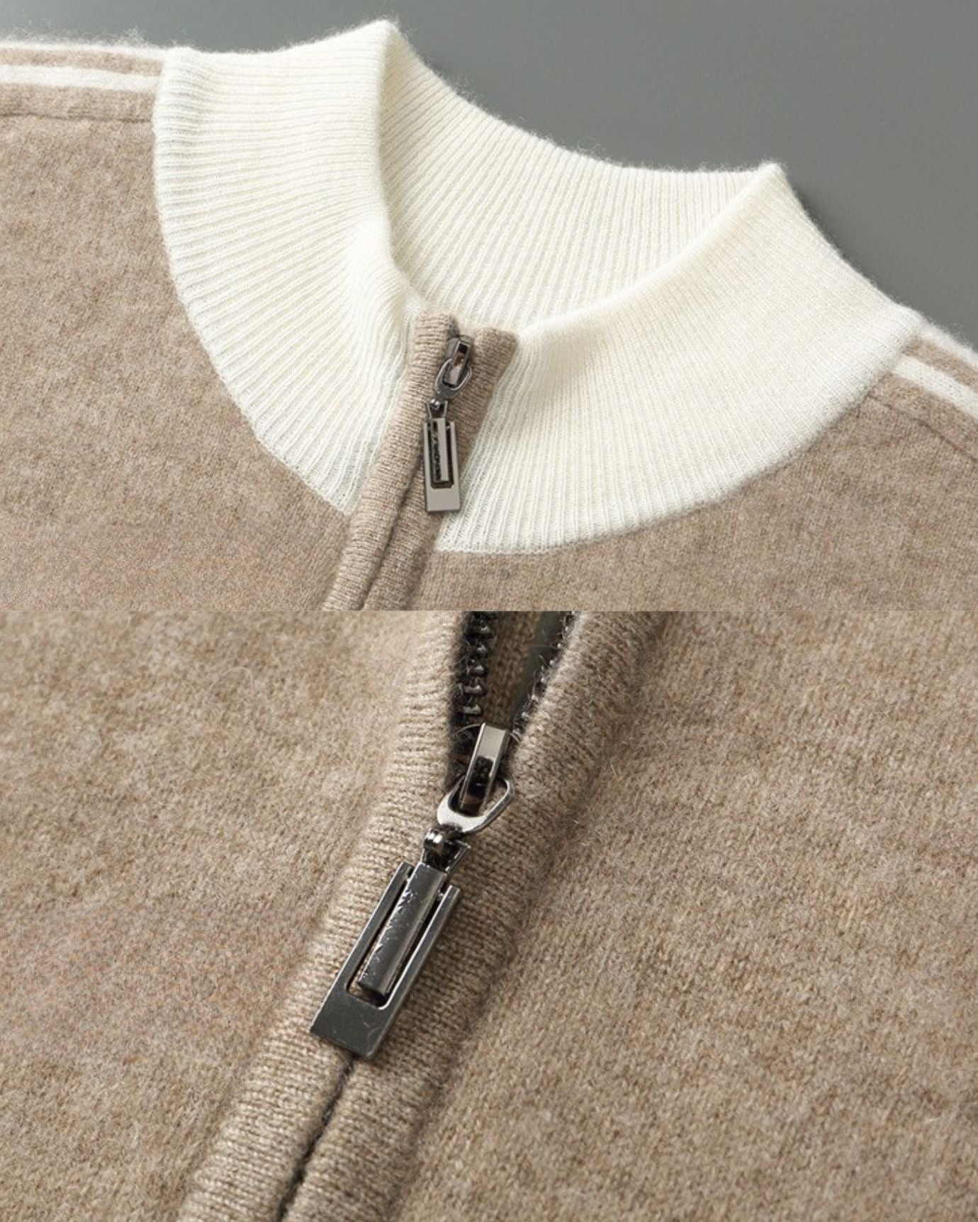 High-End Thick Cashmere Zip Cardigan Jacket Limited Edition