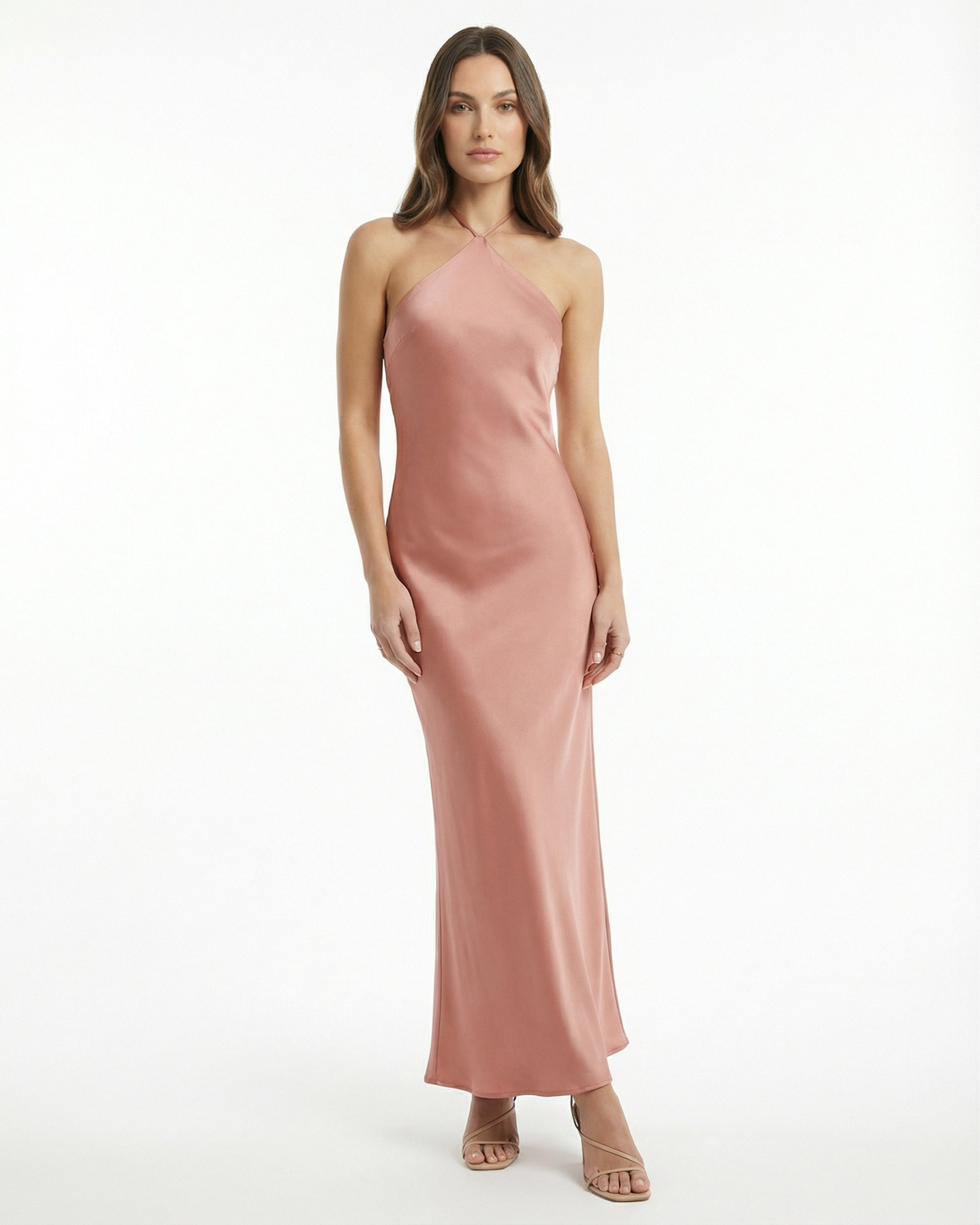 Slim-fit elegant dress backless