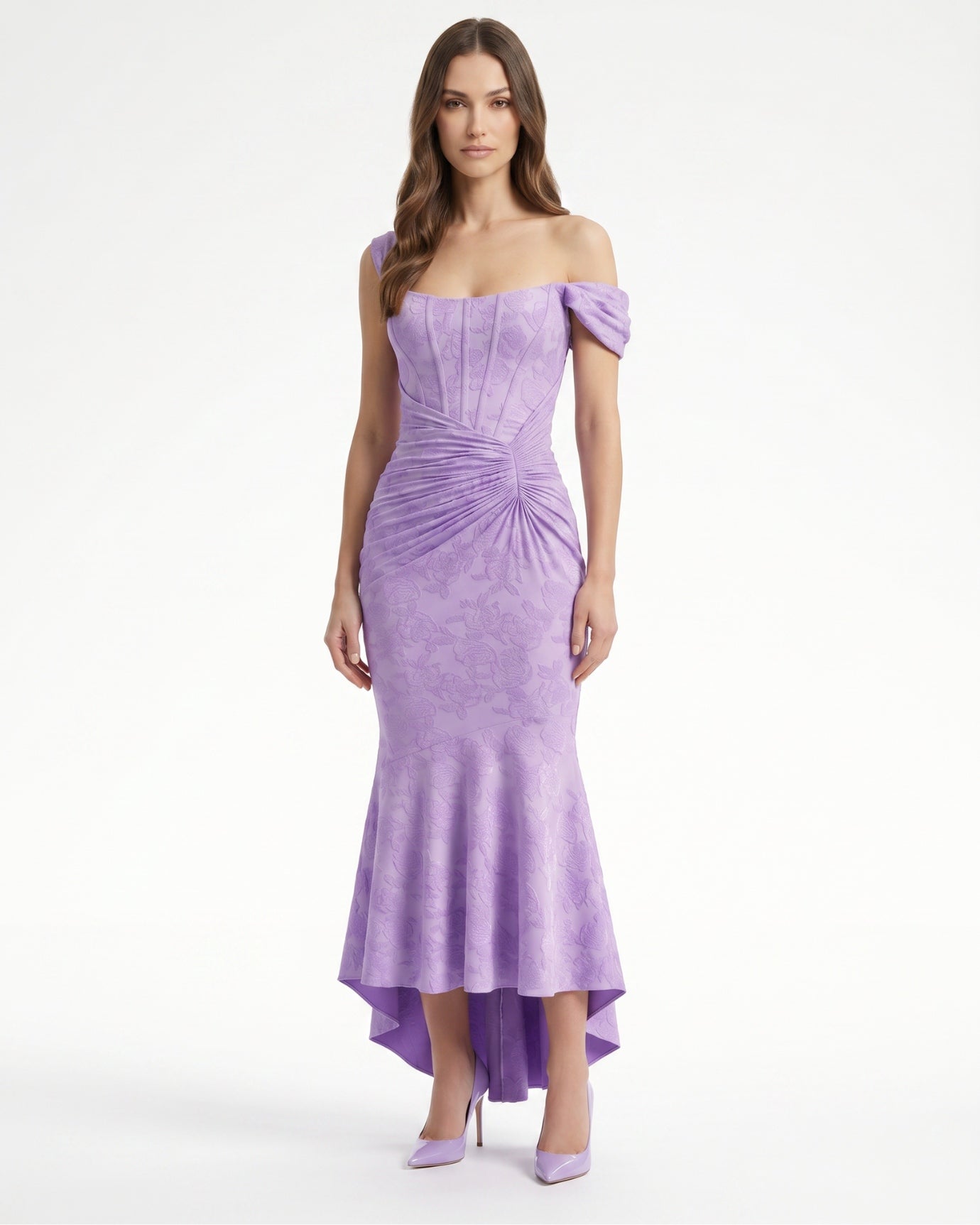 Fishbone pleated dress sleeveless