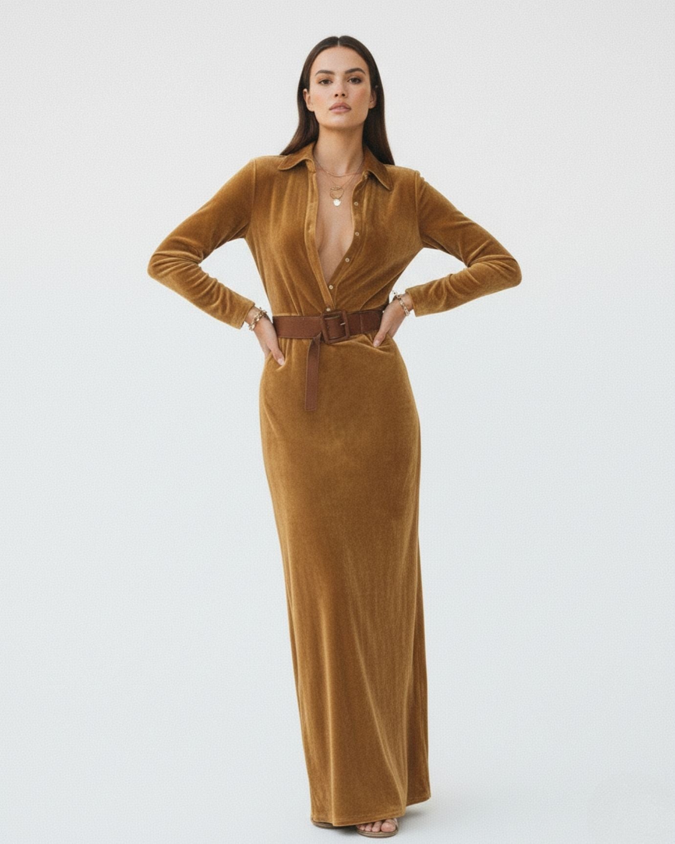 Velvet Polo Dress Lovau