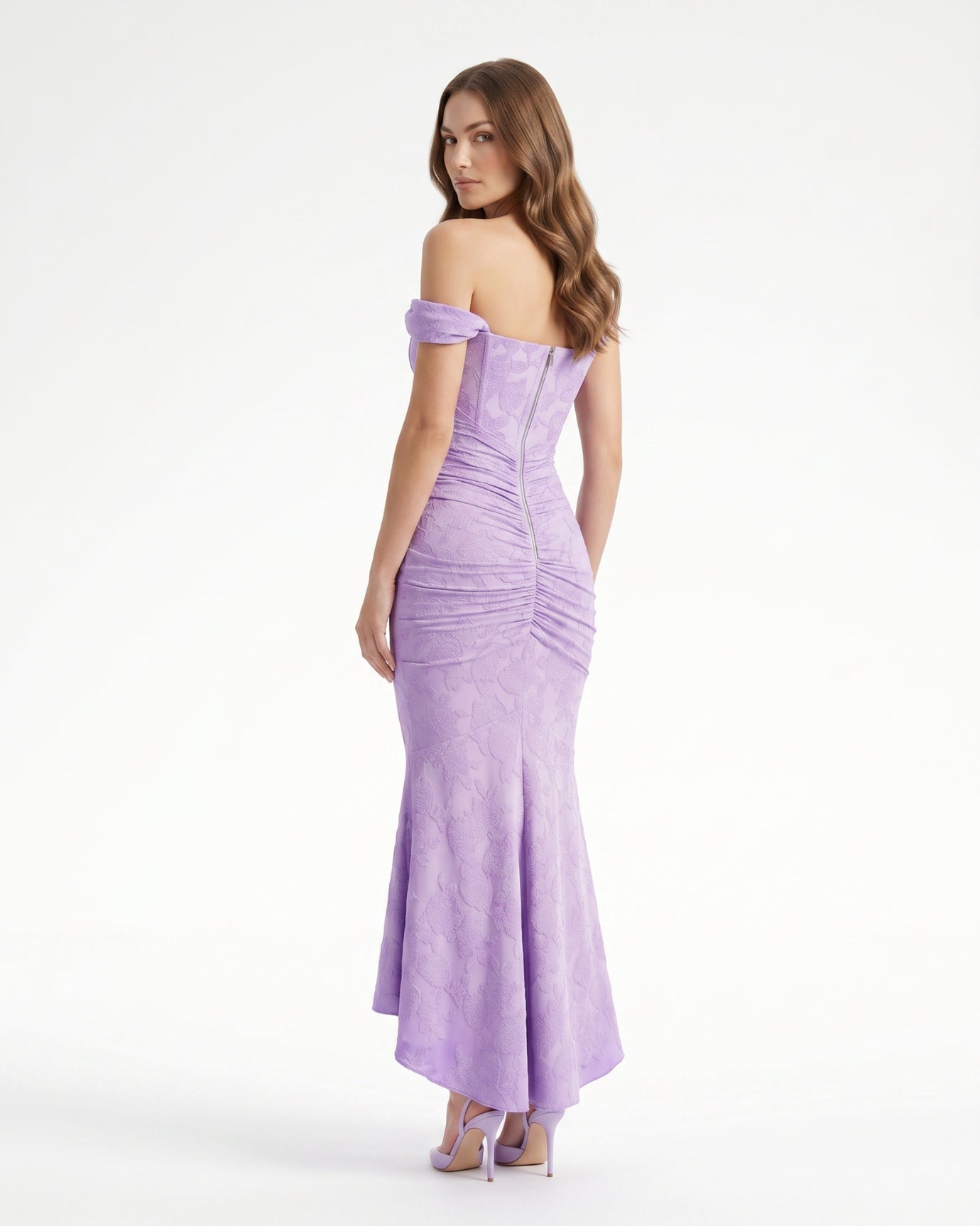 Fishbone pleated dress sleeveless
