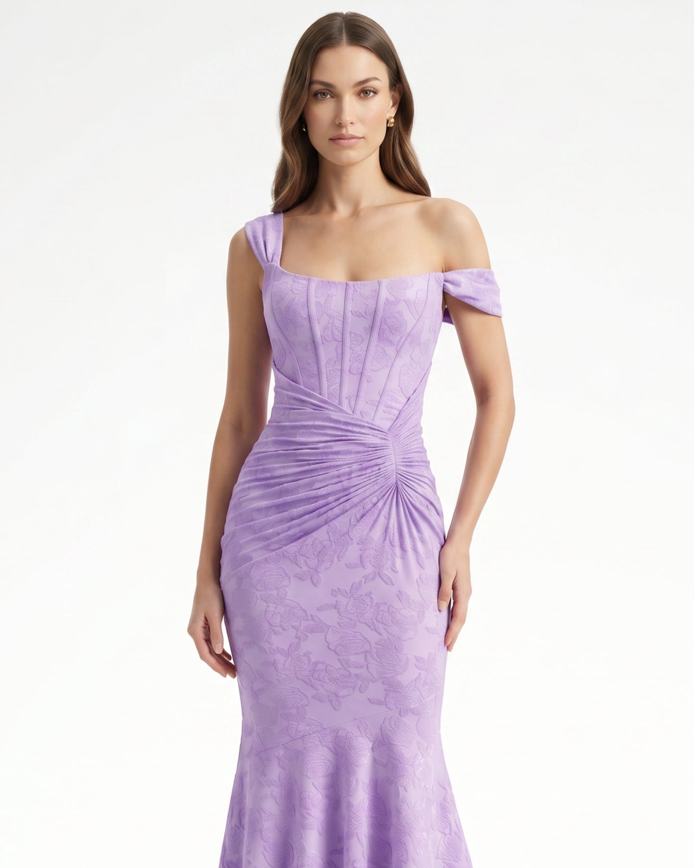 Fishbone pleated dress sleeveless