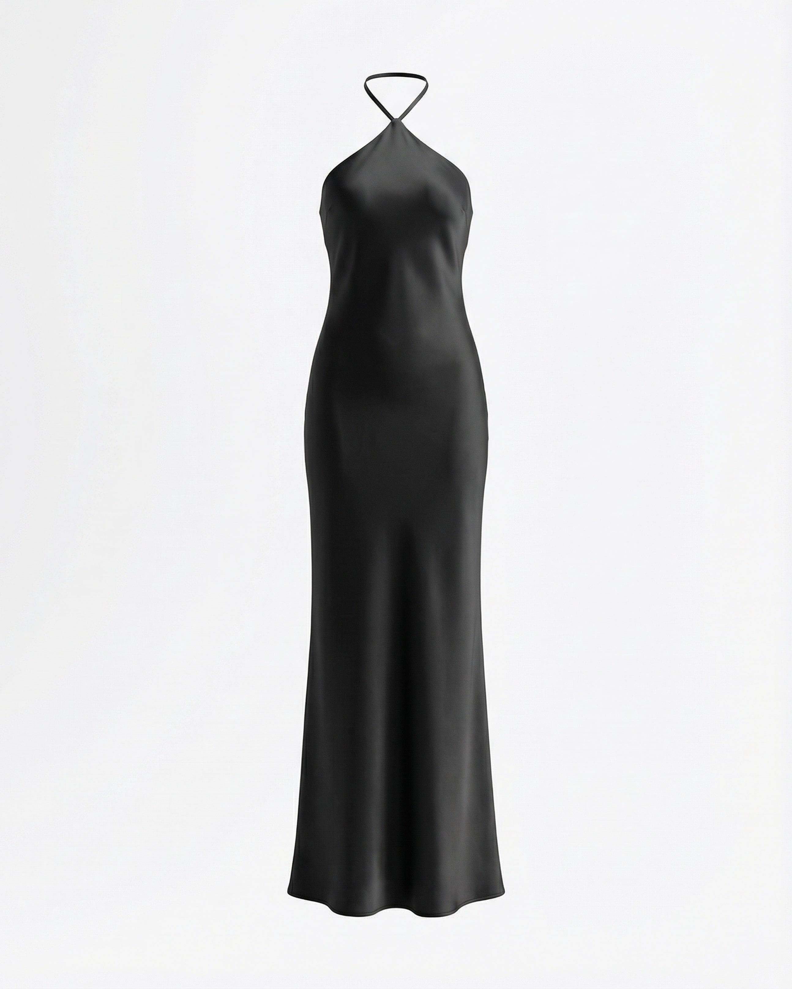 Slim-fit elegant dress backless