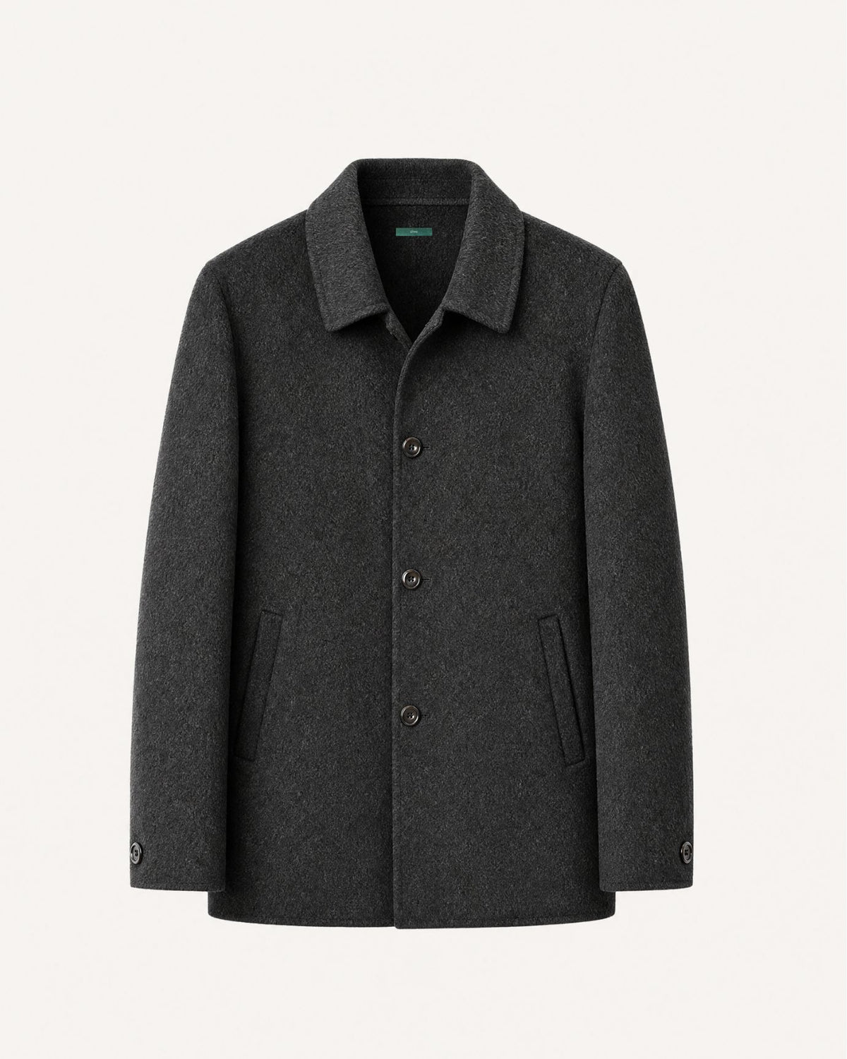 Hamptons Lined Wool Coat with Lapels