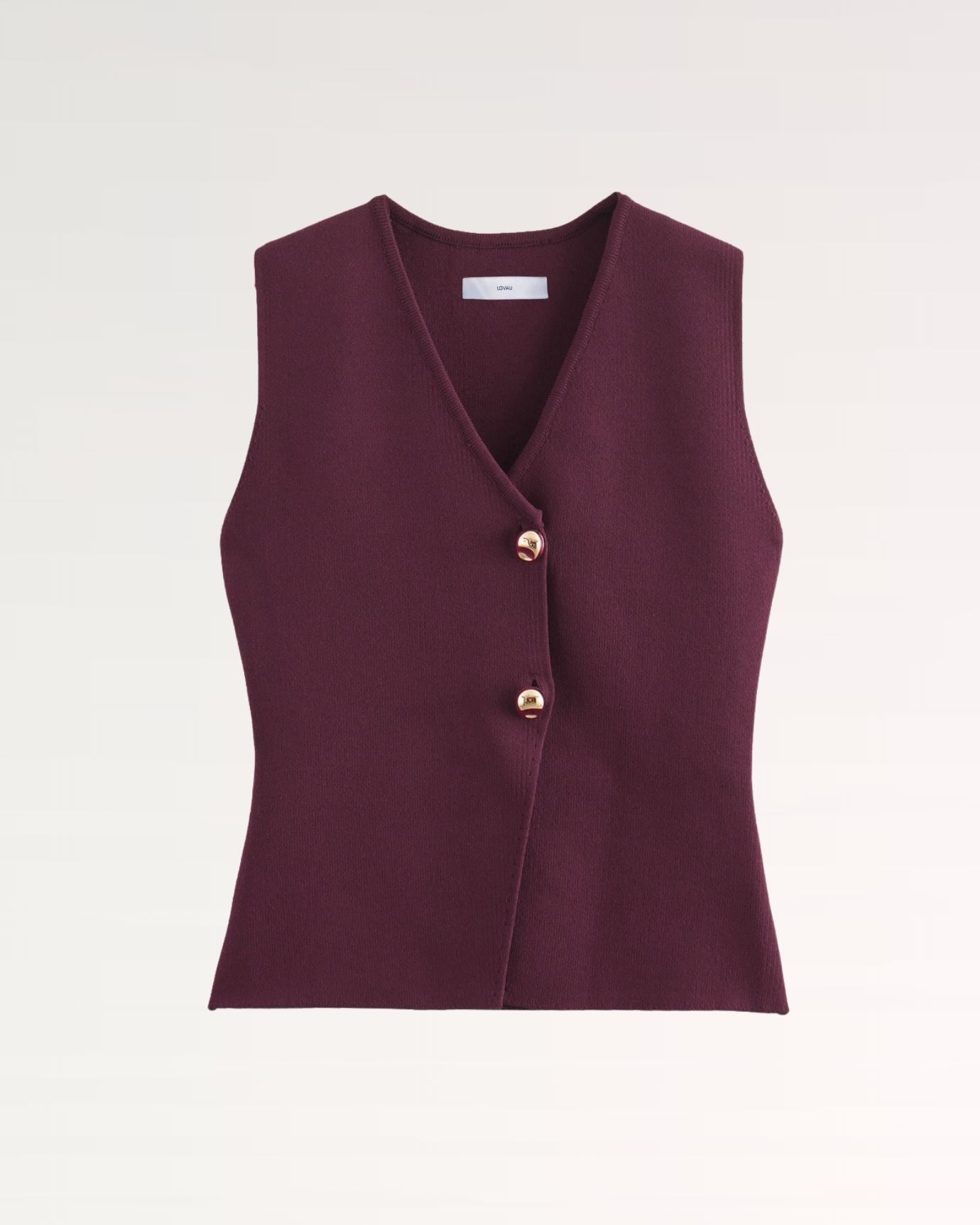 Marbella Knitted Vest Top Claret