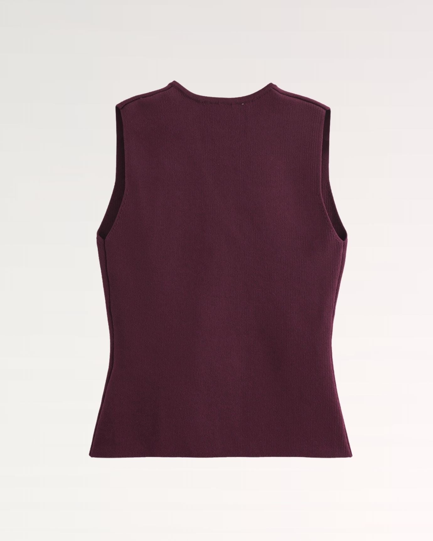 Marbella knitted vest top with elegant neutral tone for versatile styling