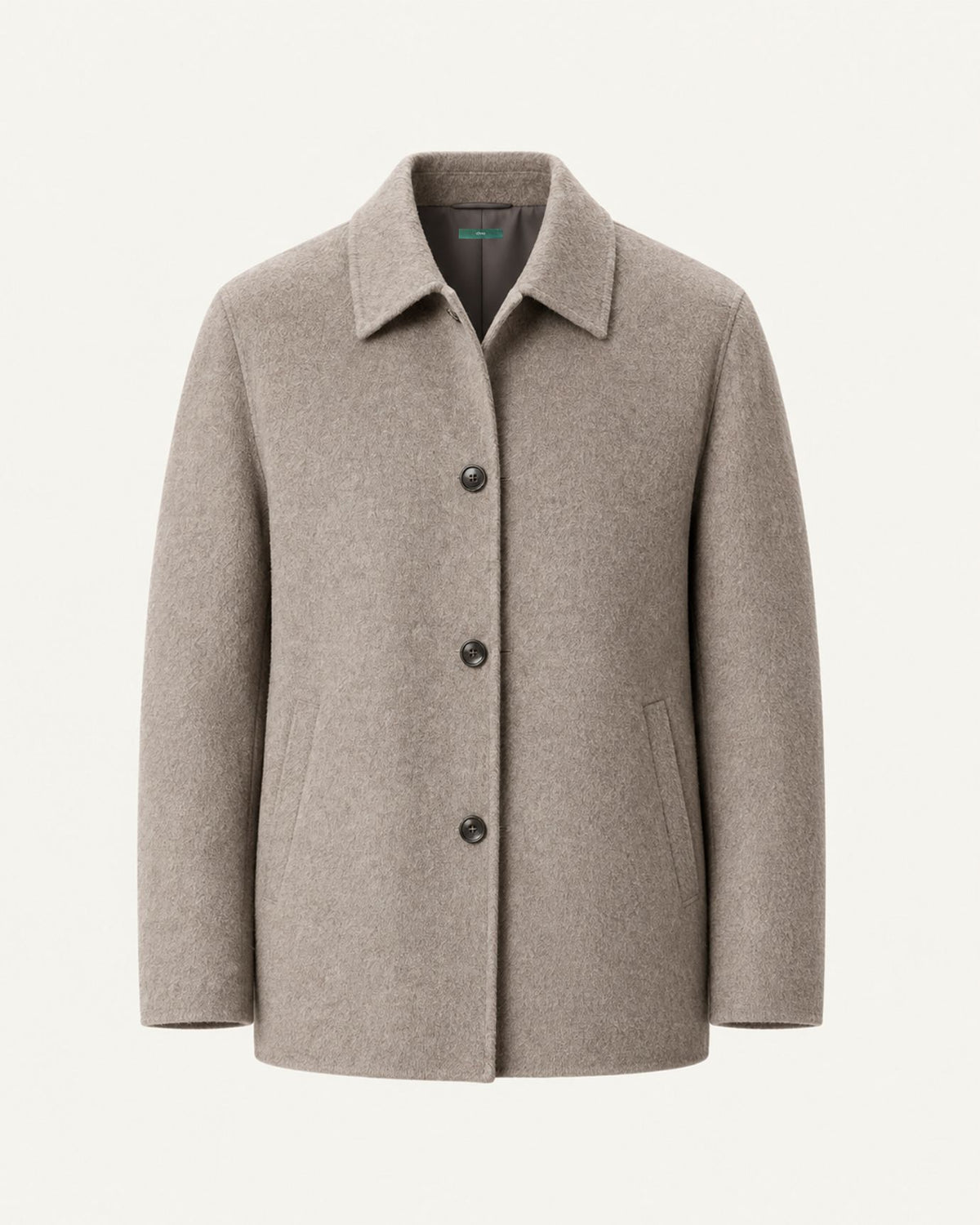 Hamptons Lined Wool Coat with Lapels