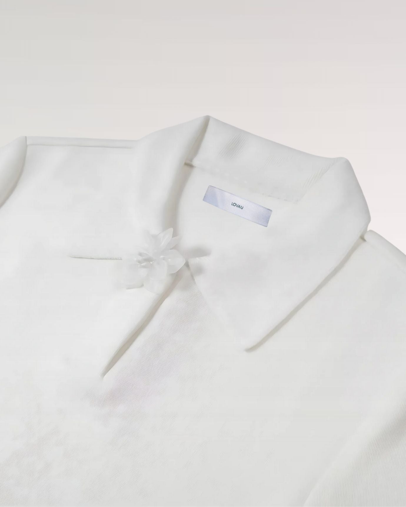 White Polo Flowery