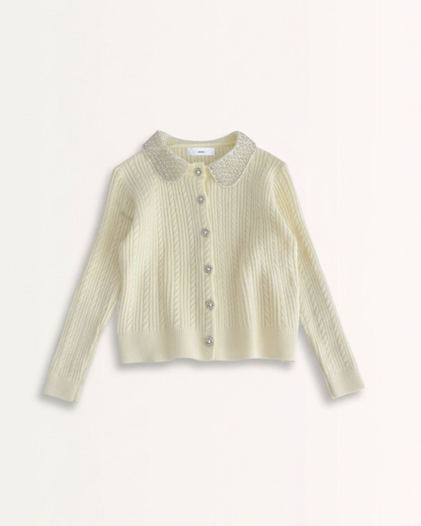 French Style Cardigan Pearl Buttonned