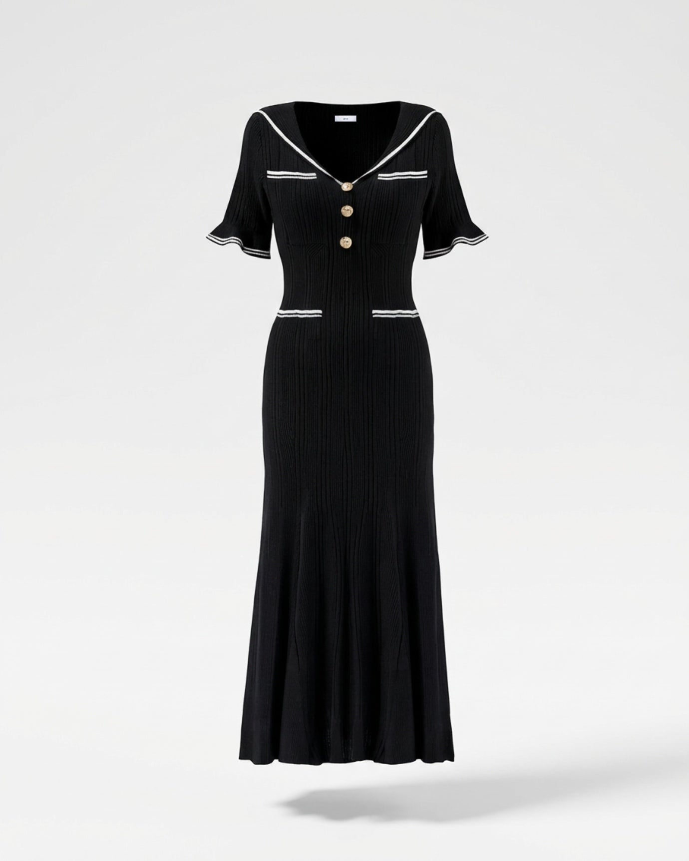 luxury knit dress Mile with Special Collar, Black / L Size:1-2y fromustoyouwarehouse elegant polo collar Lovely Tulle A-line Mini