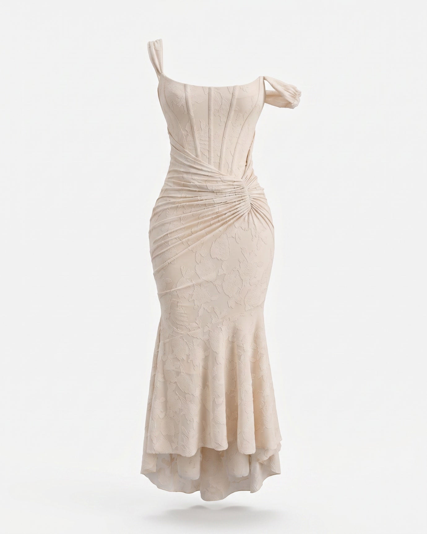 Fishbone pleated dress sleeveless
