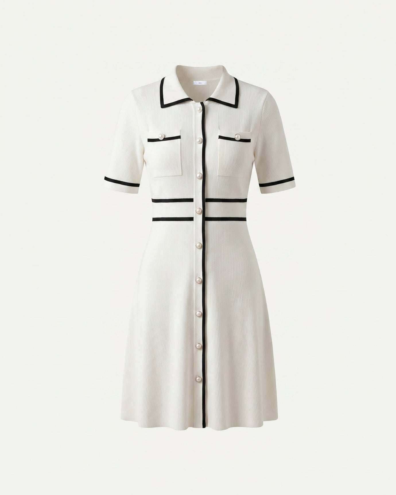 Polokleid „Old Money“ in Weiß