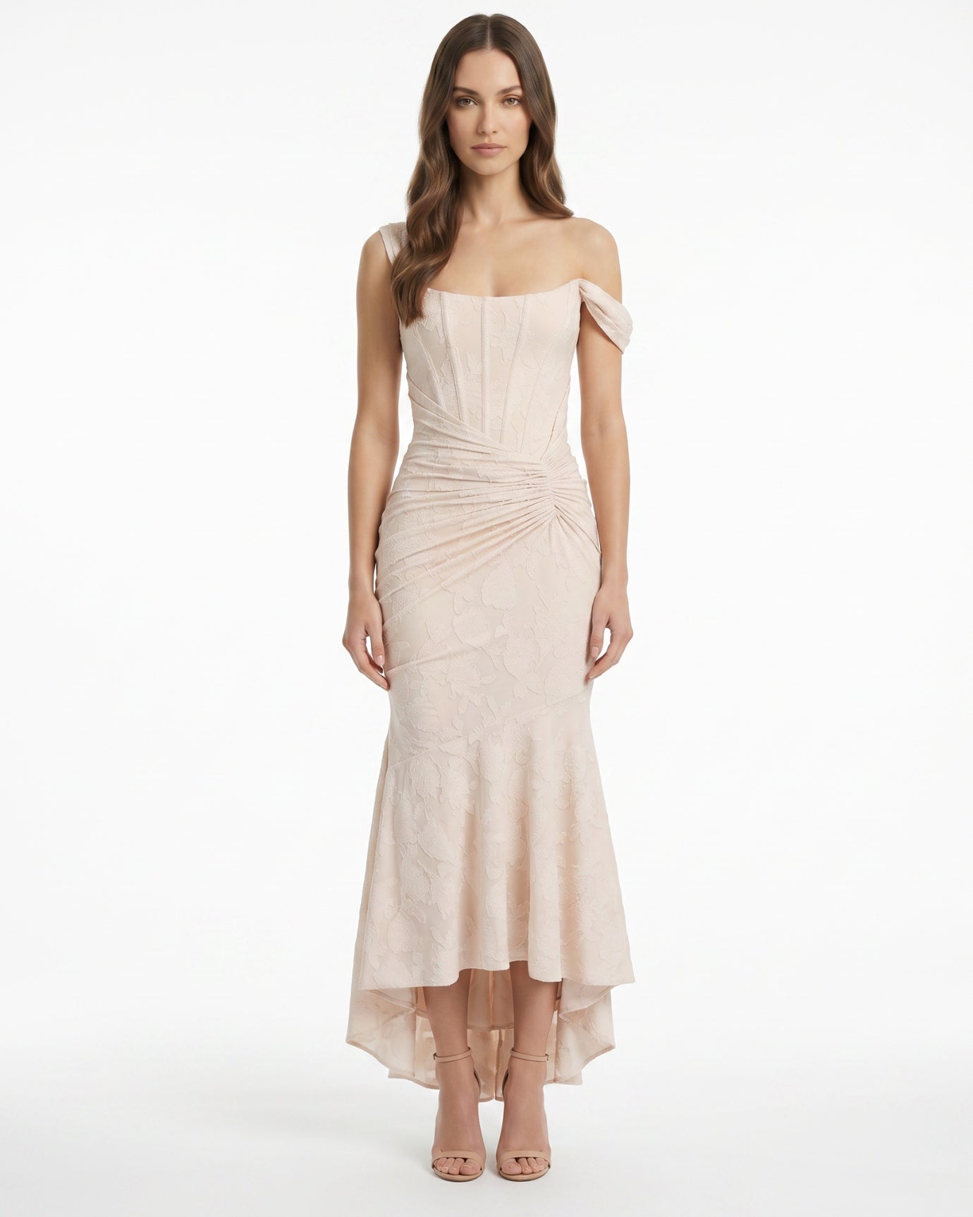Fishbone pleated dress sleeveless
