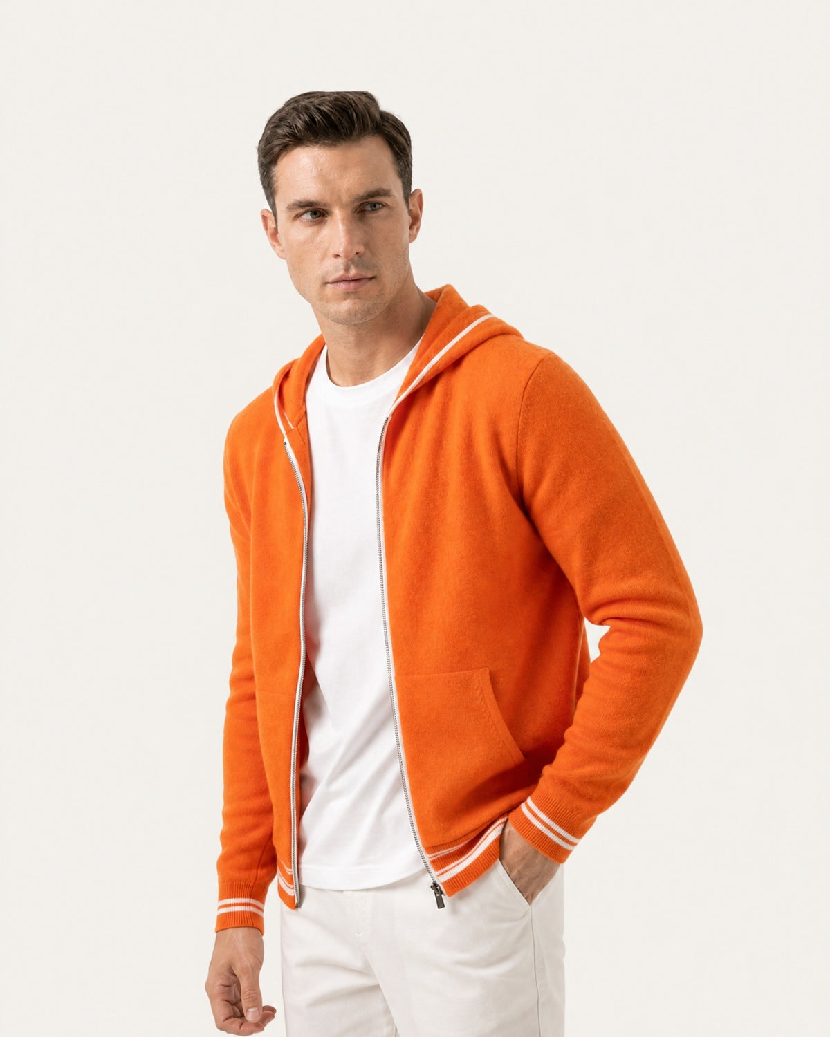 Zurich Hooded Fine Cashmere Cardigan