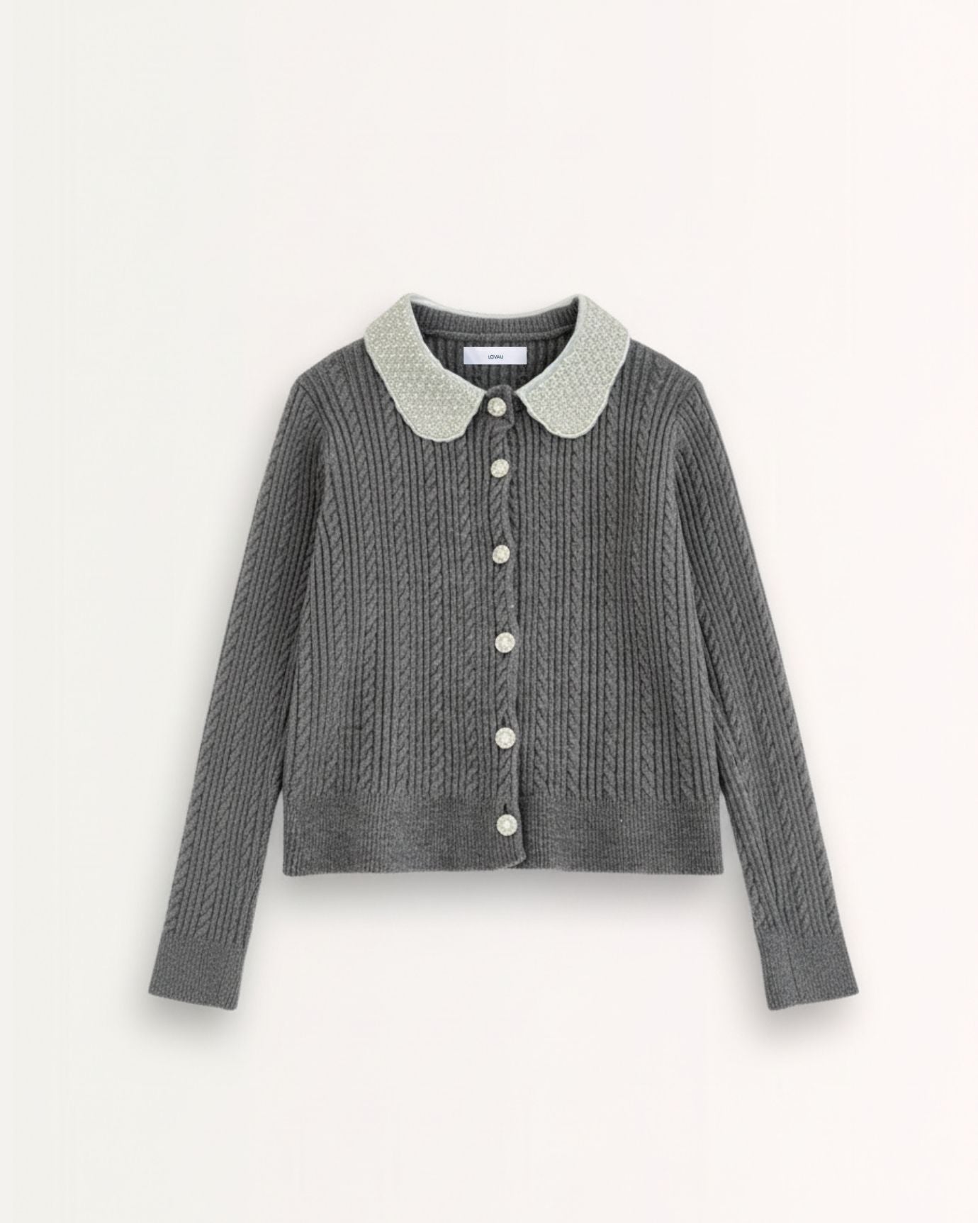 French Style Cardigan Pearl Buttonned