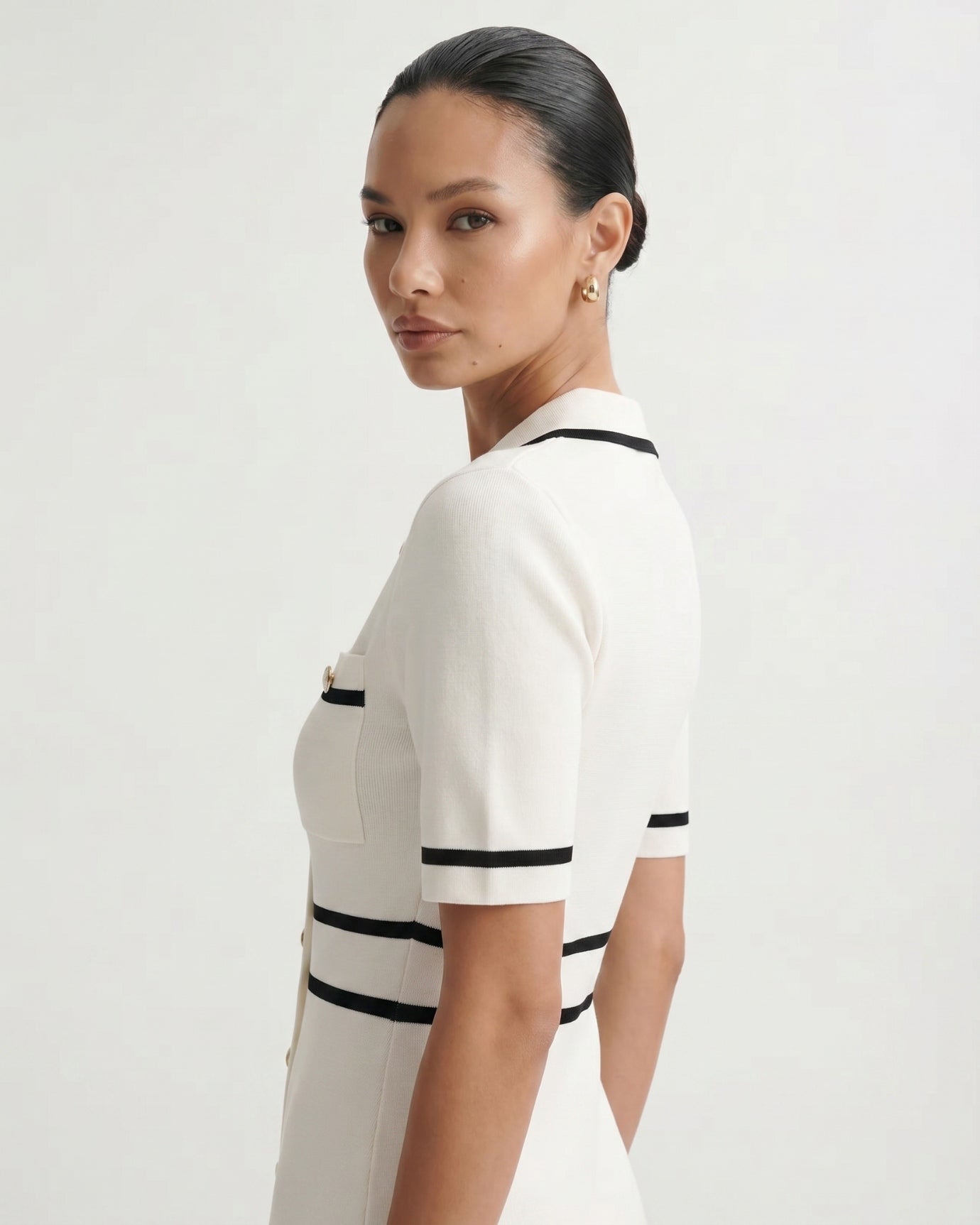 Old Money Polo Dress White