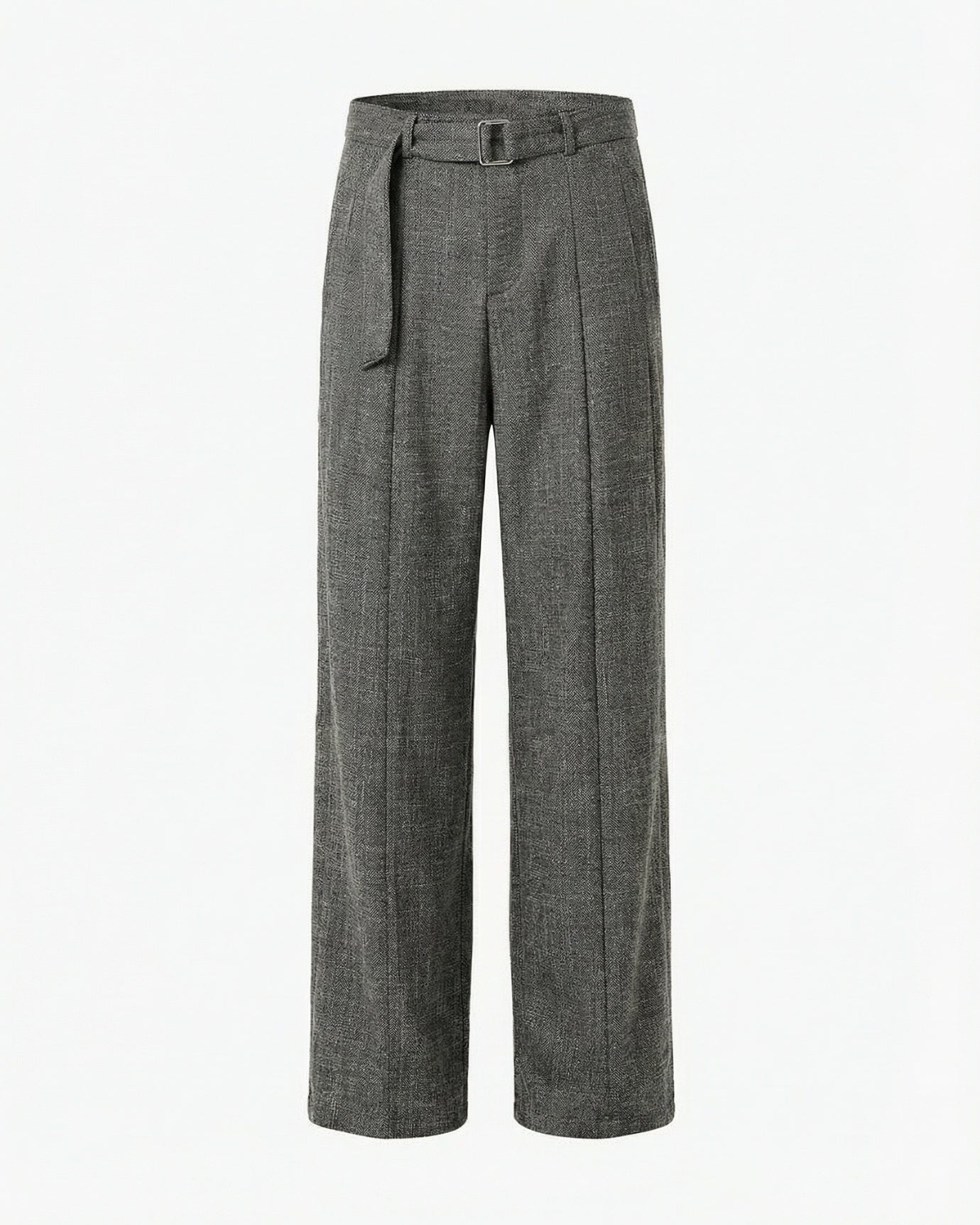 Limited Edition Gray Wide-Leg Trousers Oversized