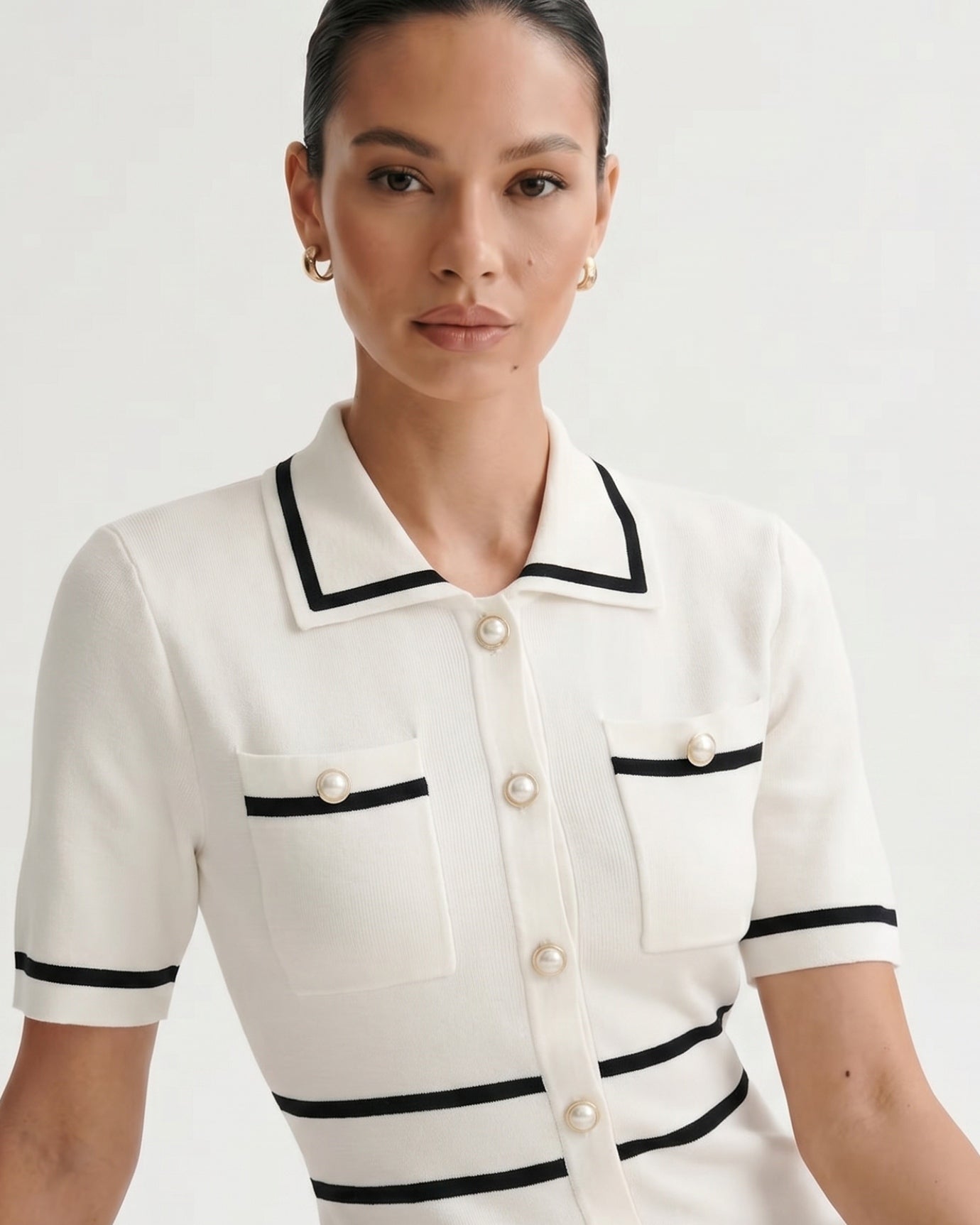 Old Money Polo Dress White