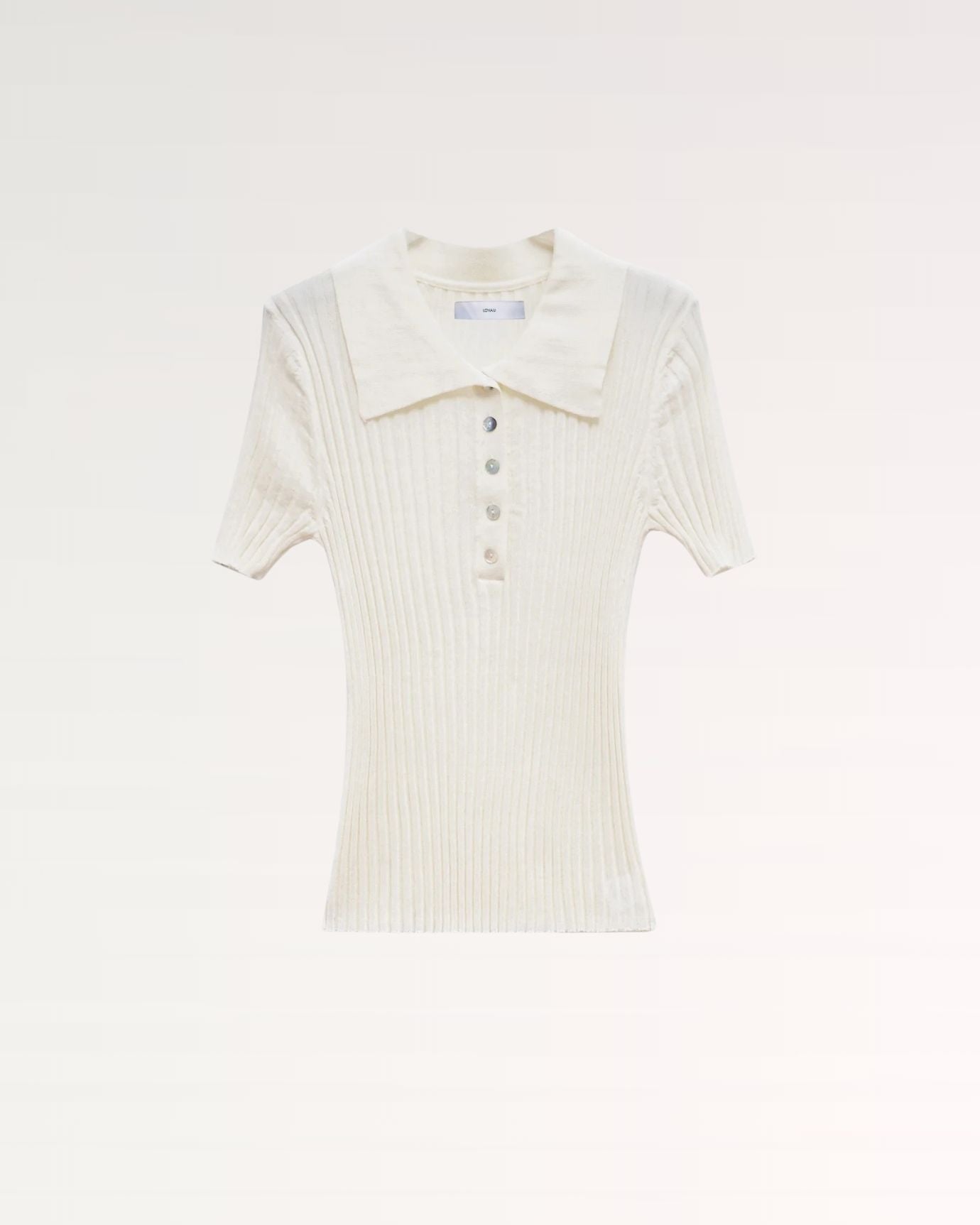 Mariah Woolen Knit Polo White