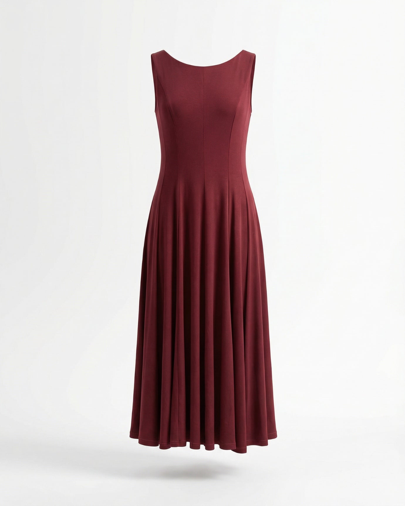 Minimalist Long Dress Sleeveless Round Neck