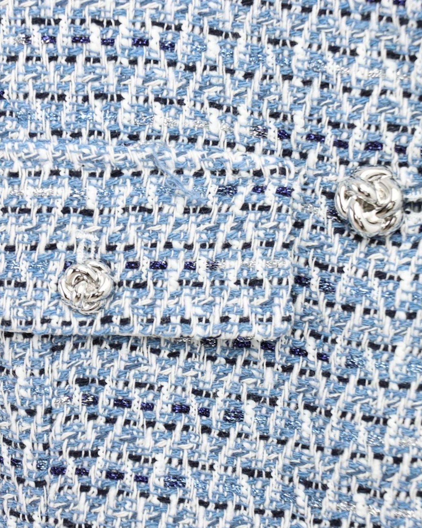 detailed texture of knit fabric on french rivera sleeveless shirt