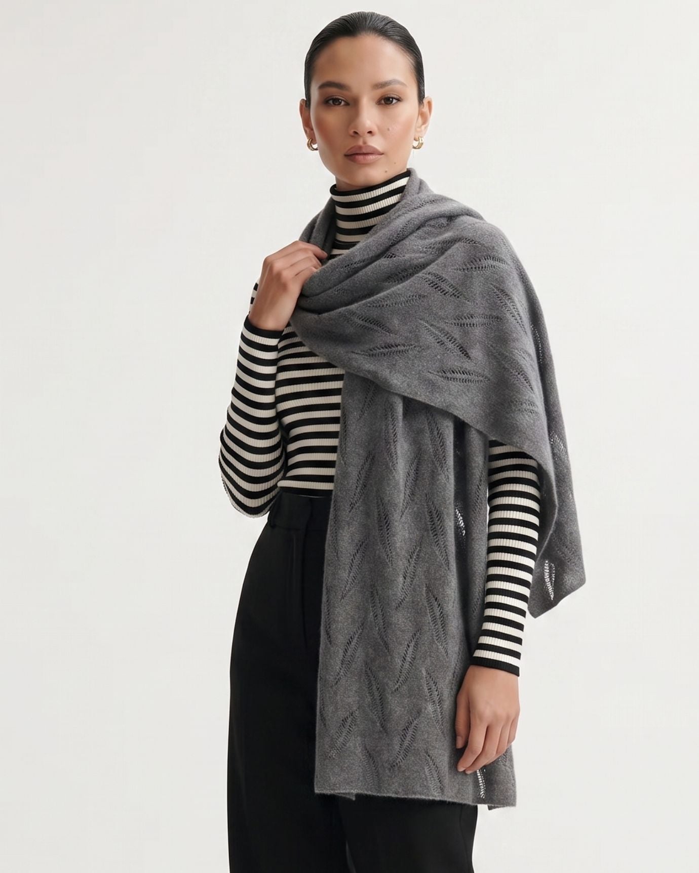Michi Cashmere Leaf Scarf