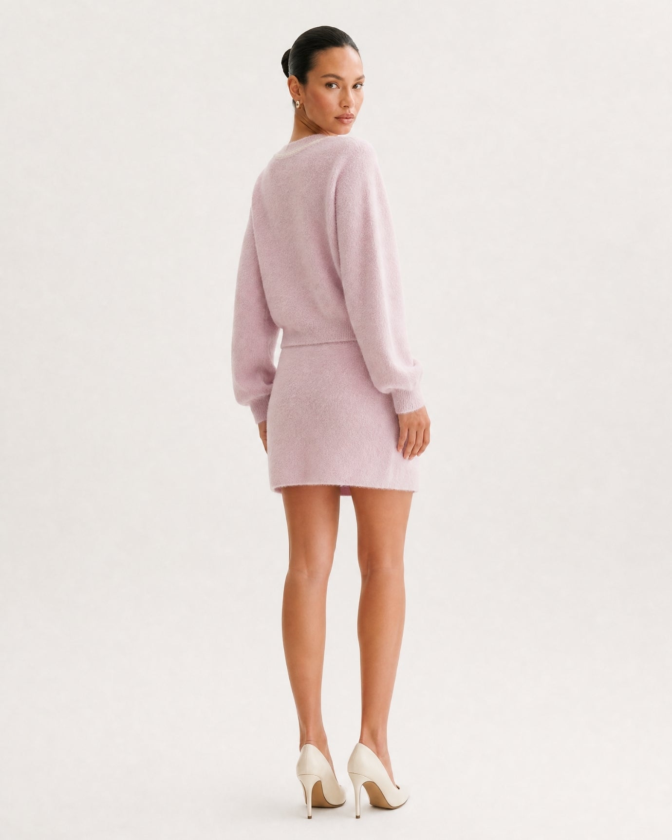 Korean Knit Skirt Set Cardigan & Skirt