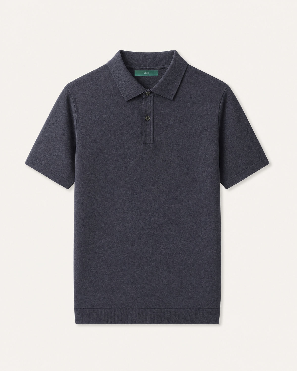 Short-Sleeve Merino Wool Collared Knit Polo