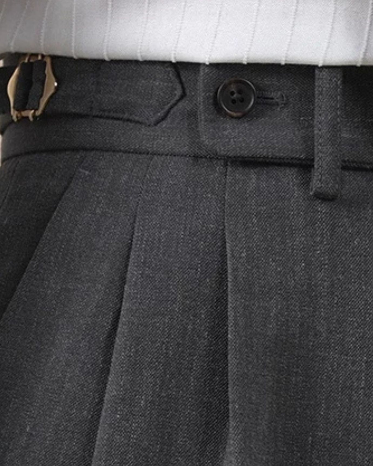 Wrinkle-Resistant Double-Pleated Dress Trousers