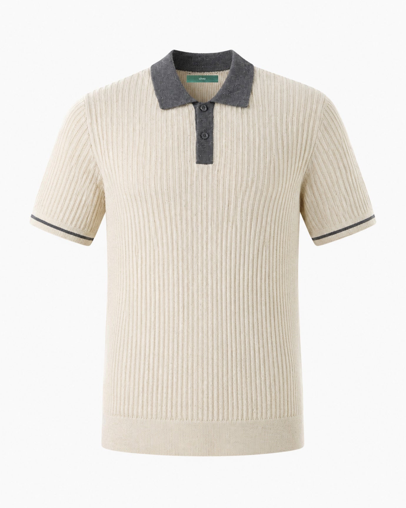 Linen Blend Knitted Polo Classy Style