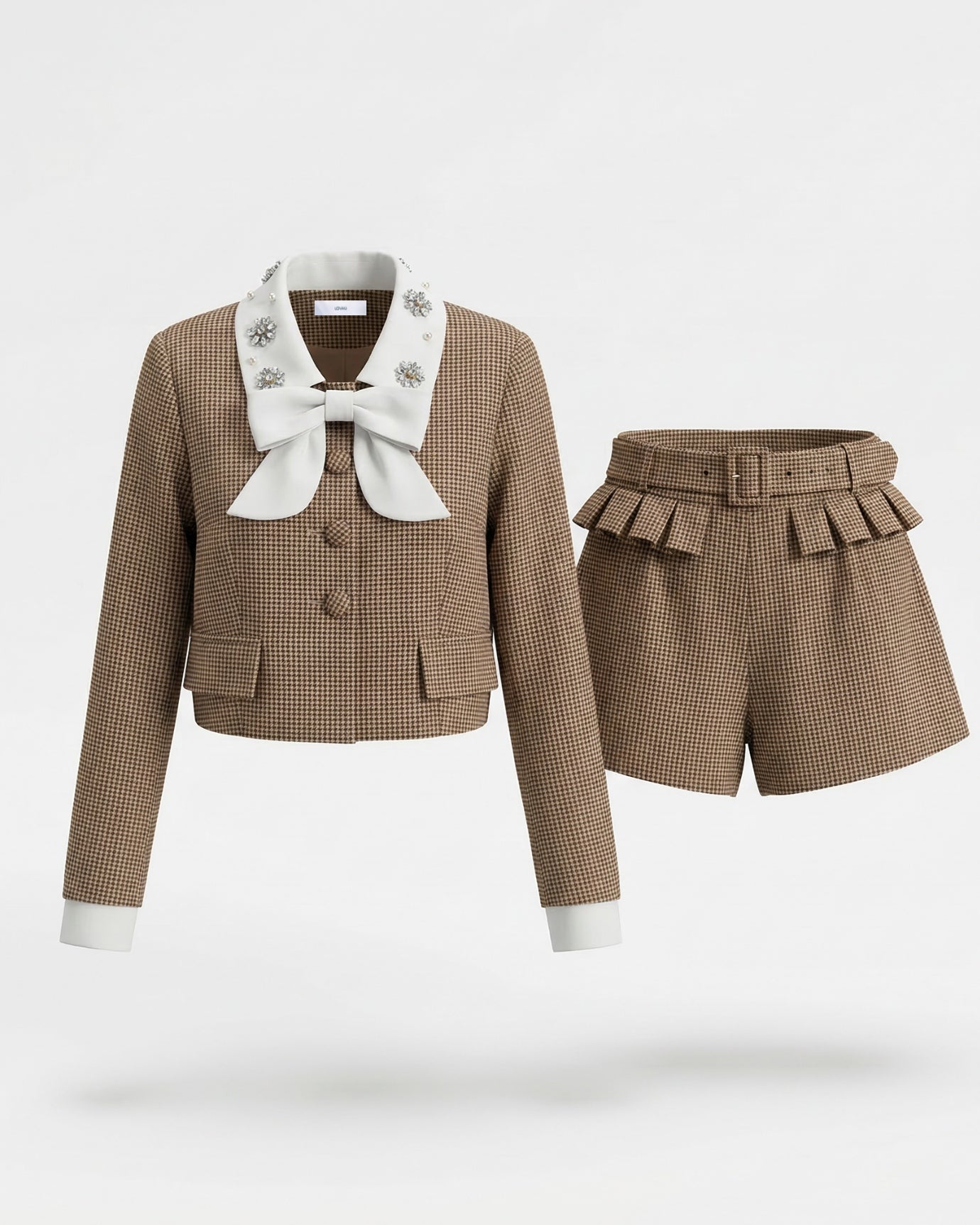 Fragrant Spring Set Jacket & Belt shorts set