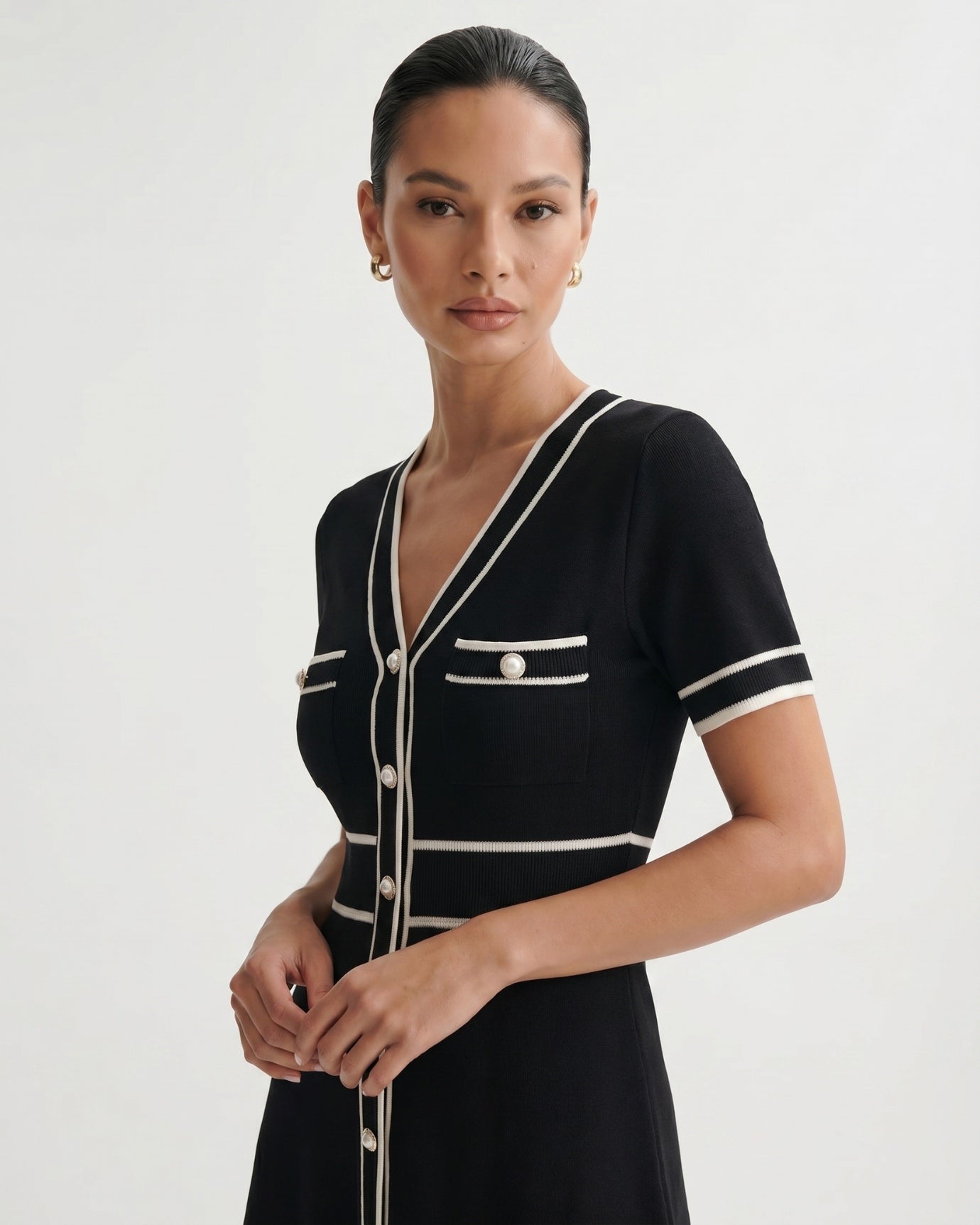 Petite Black Dress Short Sleeve