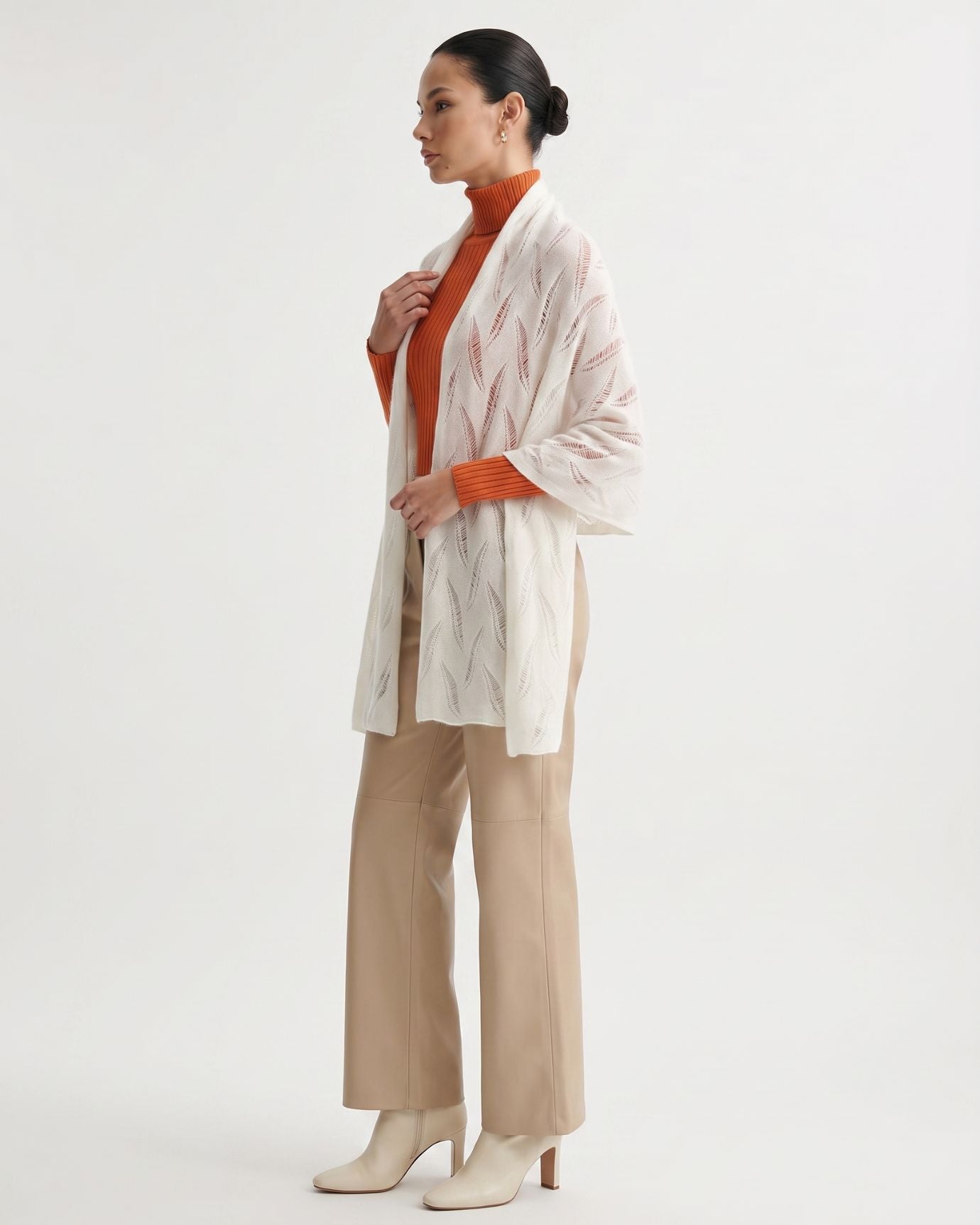 Michi Cashmere Leaf Scarf