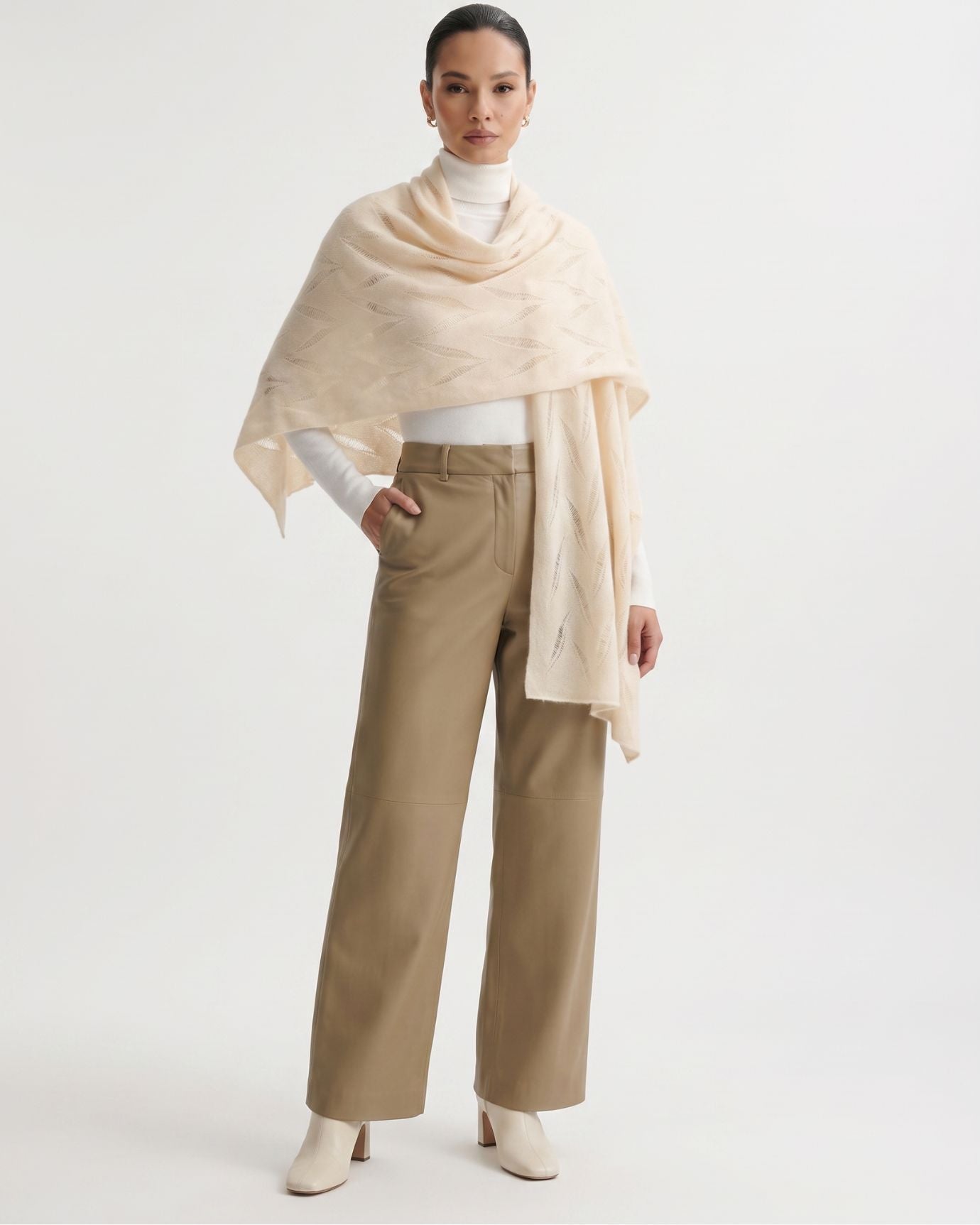 Michi Cashmere Leaf Scarf