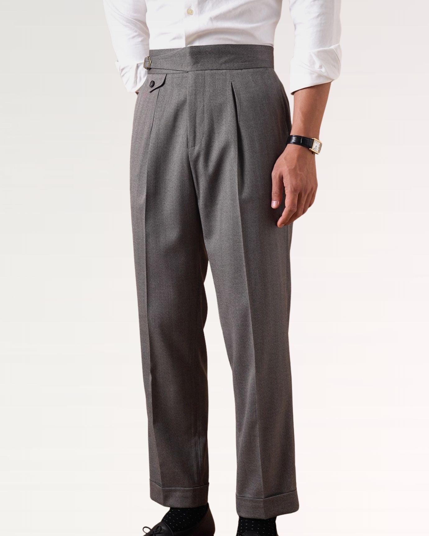 Business Grey Trousers Herringbone by Lovau
