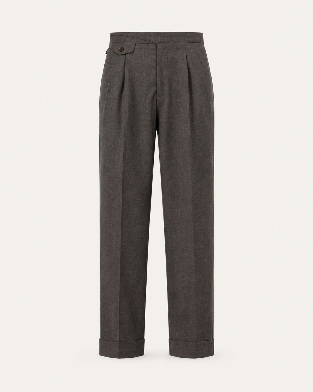 NY High-Waisted Double-Pleated Gurkha Trousers