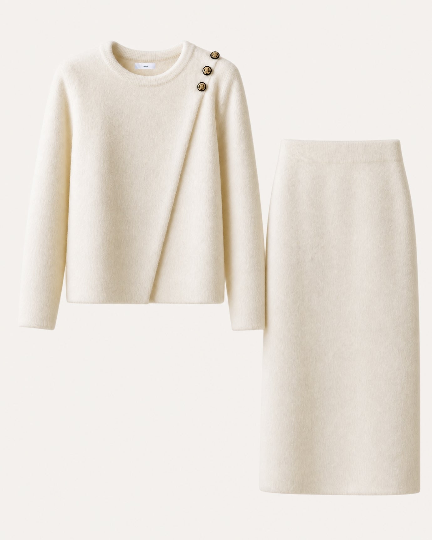 Elegant Knit Skirt Set Parisian Style