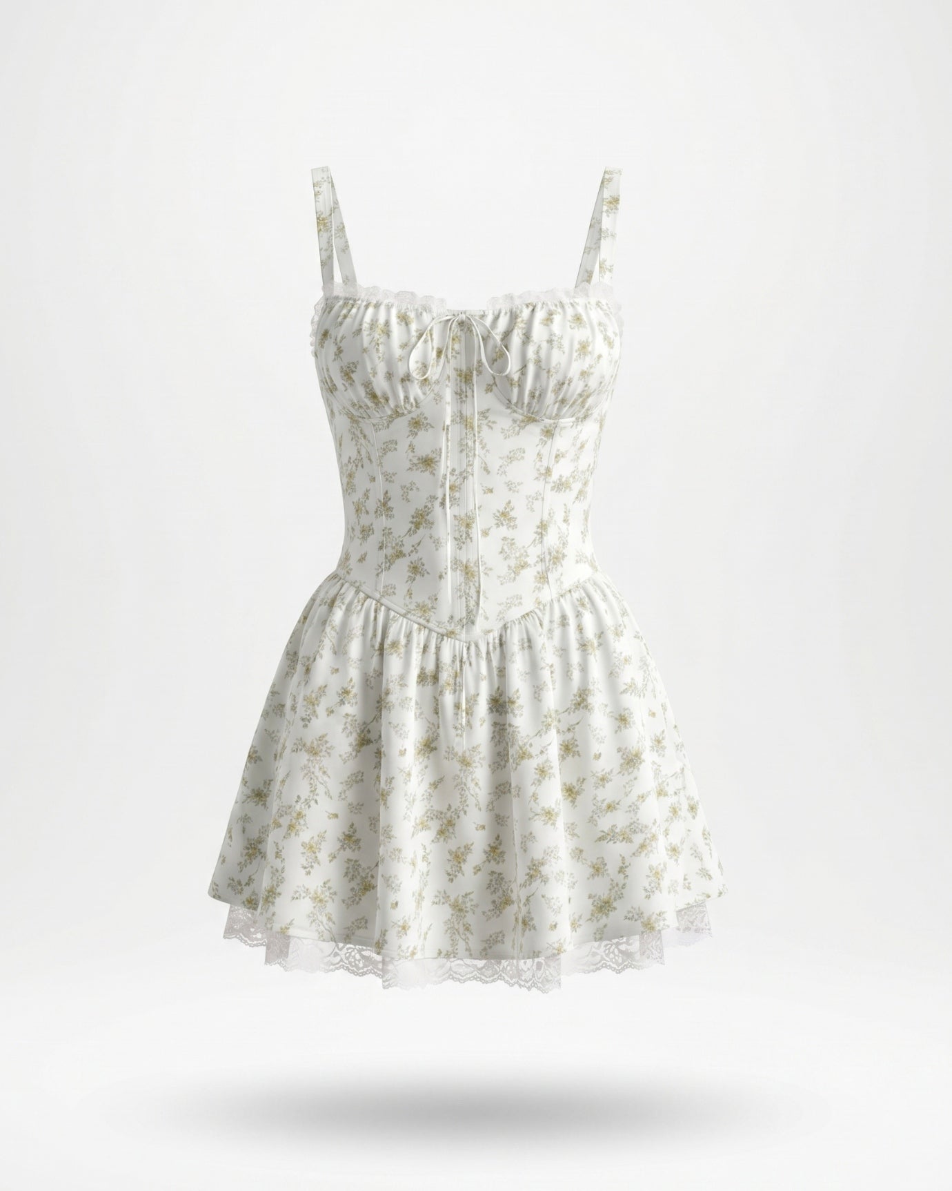 Olivia Mini-Kleid mit Spitzen-Trägern