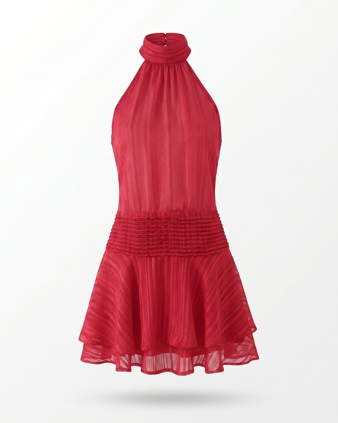 Lina Halter Neck Satin Dress