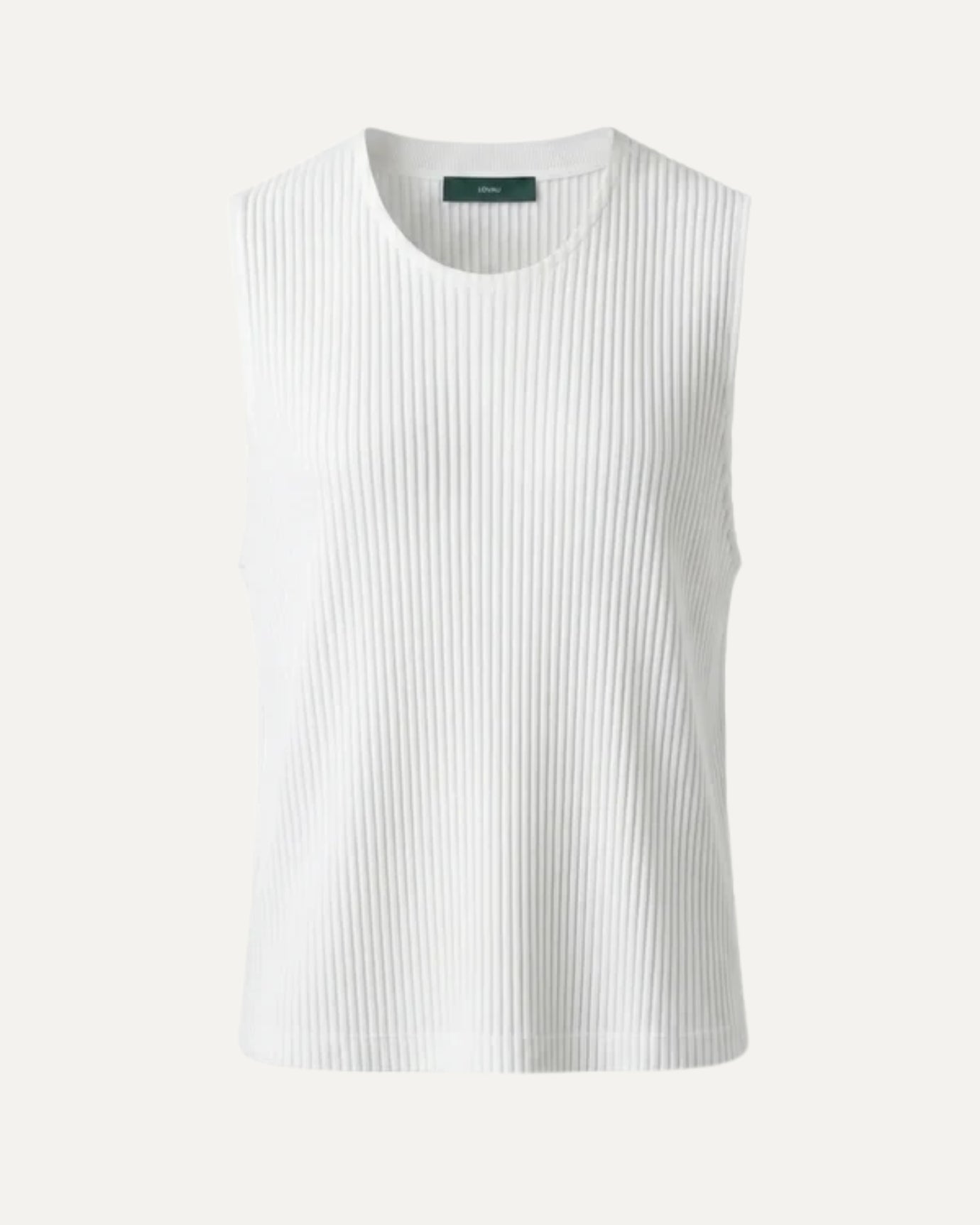 High-End Pleated White Vest T-shirt