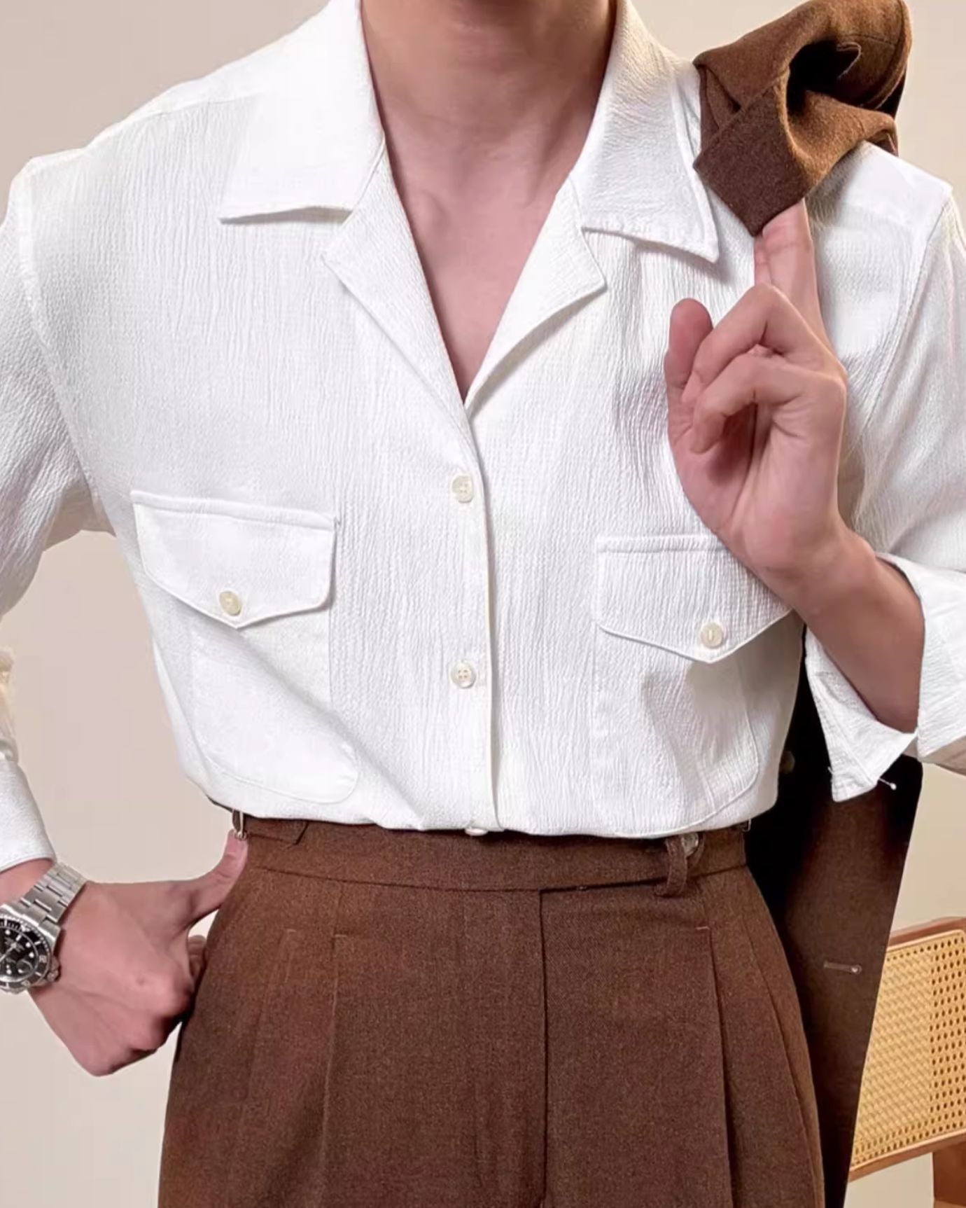 Cotton Old Money Shirt Cordoroy - Old Money Store