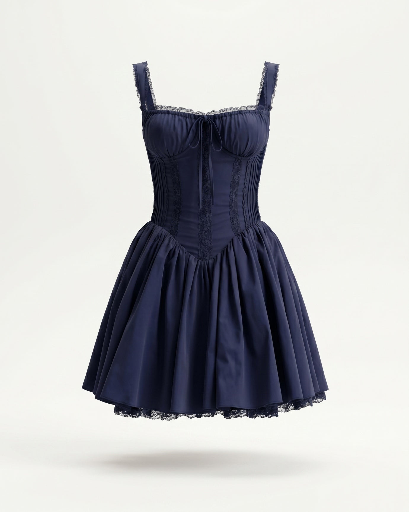 Olivia Mini-Kleid mit Spitzen-Trägern