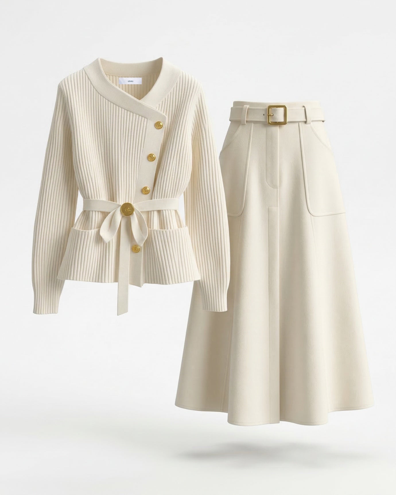 Conjunto de punto Kris – Suéter y falda