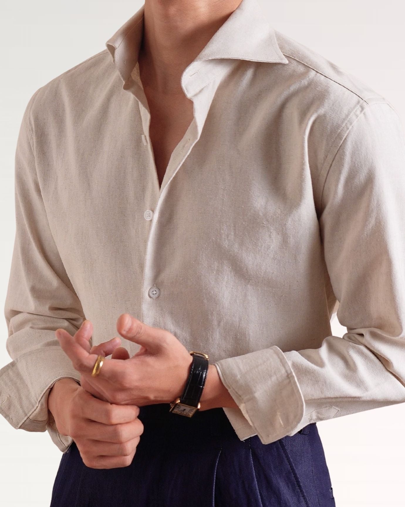 Italian Cotton Linen Shirt by Lovau