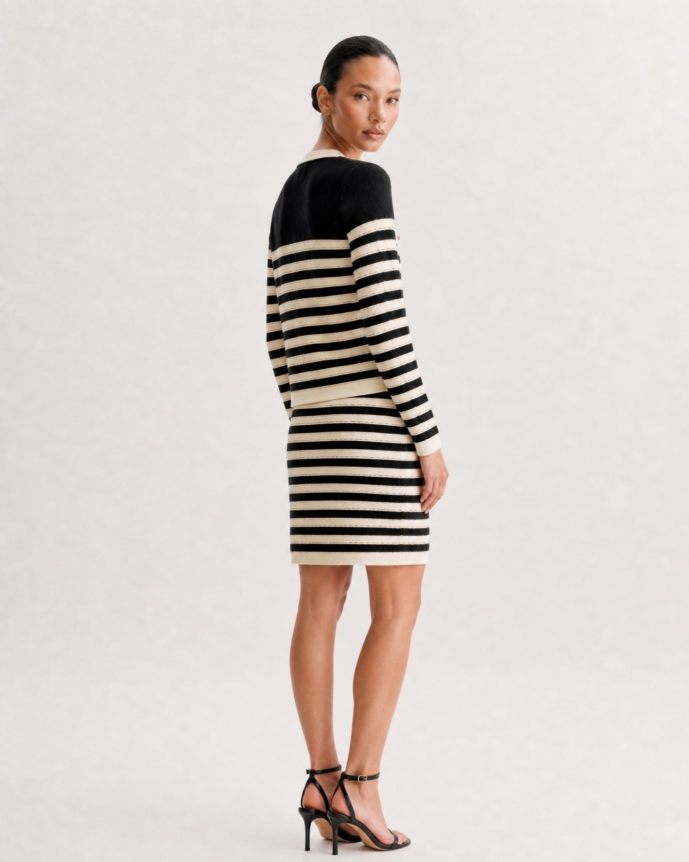 Old Money Style Knit Matching Set Cardigan & Skirt